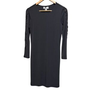 Velvet gray dress graham & Spencer Long Sleeve with Lace-Up Detail XS NEW